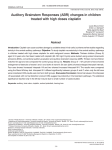 Auditory Brainstem Responses (ABR) changes in children treated