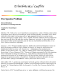 The Species Problem - OpenSIUC