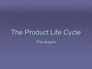 The Product Life Cycle - Deans Community High School