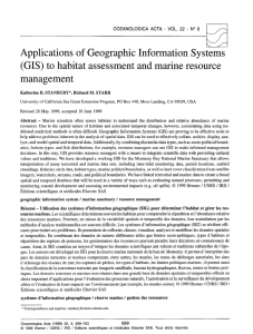 Applications of (GIS) toi habitat management - Archimer