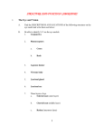 STRUCTURE AND FUNCTION LABORATORY I. The Eye and V