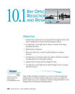 10.1 Ray Optics: Reflection and Refraction