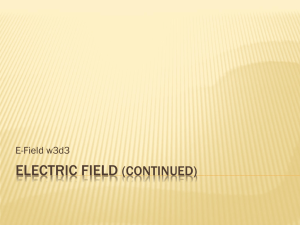 Electric Field (Continued)