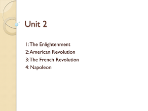 Chapter 5: The Enlightenment and the American Revolution