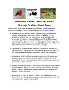 MFO Working with Woodland Owners and Wildlife June 2011