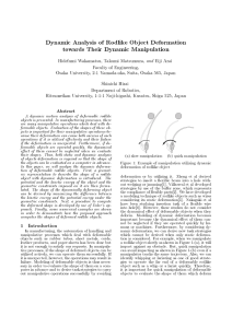 Dynamic Analysis of Rodlike Object Deformation