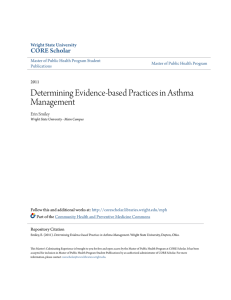 Determining Evidence-based Practices in Asthma