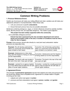 Common Writing Problems