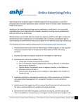 ASHP Online Advertising Policy