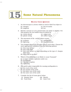 Unit 15(Some Natural Phenomena)
