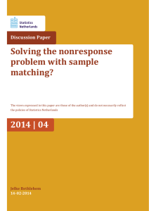 Solving the Nonresponse Problem with Sample Matching?