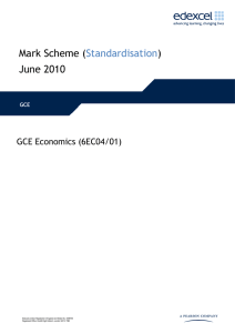 Mark Scheme (Standardisation) June 2010