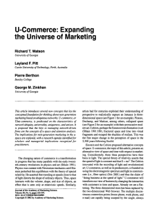 U-commerce: Expanding the universe of marketing | SpringerLink