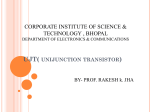 Unijunction Transistor(UJT) - Corporate Group of Institutes