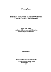 Zimbabwe and the United Nations Framework Convention on