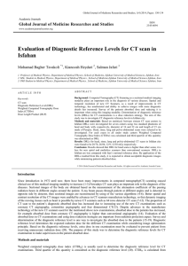 Evaluation of Diagnostic Reference Levels for CT scan in Isfahan