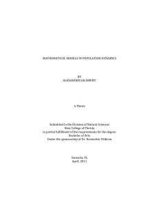 MATHEMATICAL MODELS IN POPULATION DYNAMICS BY