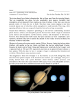 Earth 110 – Exploration of the Solar System Assignment 5