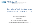 Text Mining Tools for Qualitative Researchers