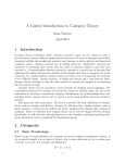 A Gentle Introduction to Category Theory