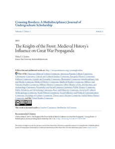 The Knights of the Front: Medieval History`s Influence on Great War