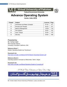 CS-703 Advance Operating Systems