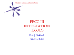 FECC-III Integration Issues