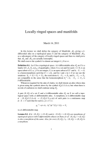 Locally ringed spaces and manifolds