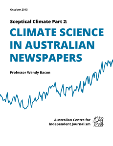 Sceptical Climate Part 2: Climate Science in Australian Newspapers