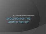 Evolution of the Atomic theory
