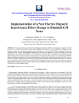 Implementation of a New Electro Magnetic Interference Filters