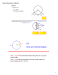 9-3 Arcs and Central Angles