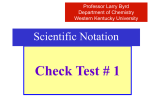scientific notation - Western Kentucky University