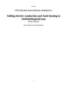 Adding electric conduction and Joule heating to chtMultiRegionFoam