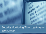 Security monitoring through log analysis