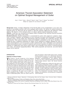 American Thyroid Association Statement on Optimal Surgical