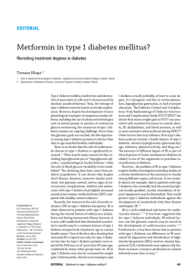 Metformin in type 1 diabetes mellitus?