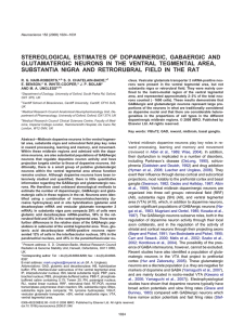 stereological estimates of dopaminergic, gabaergic and