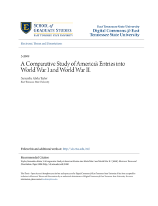 A Comparative Study of America`s Entries into World War I and