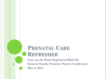 Prenatal Care Refresher - Registered Nurses` Association of Ontario