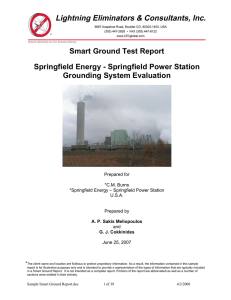 Smart Ground Test Report Springfield Energy