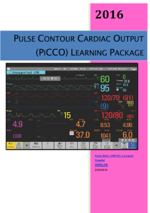 Pulse Contour Cardiac Output (PiCCO) Learning Package (Liverpool)