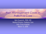 Pain Management Cases in Palliative Care