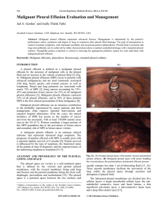 Malignant Pleural Effusion Evaluation and