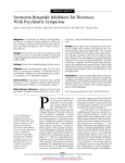 Serotonin Reuptake Inhibitors for Dizziness With Psychiatric