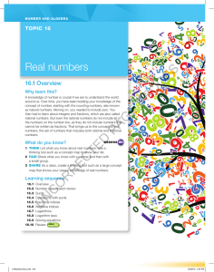 16 • Real numbers