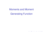 Moments and Moment Generating Function