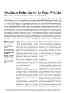 Botulinum Toxin Injection for Facial Wrinkles
