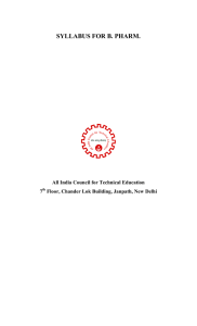 SYLLABUS FOR B. PHARM. - All India Council For Technical