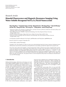 Research Article Bimodal Fluorescence and Magnetic Resonance